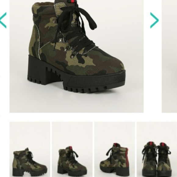 Camo Combat Lug Sole Boots - Picture 2 of 2